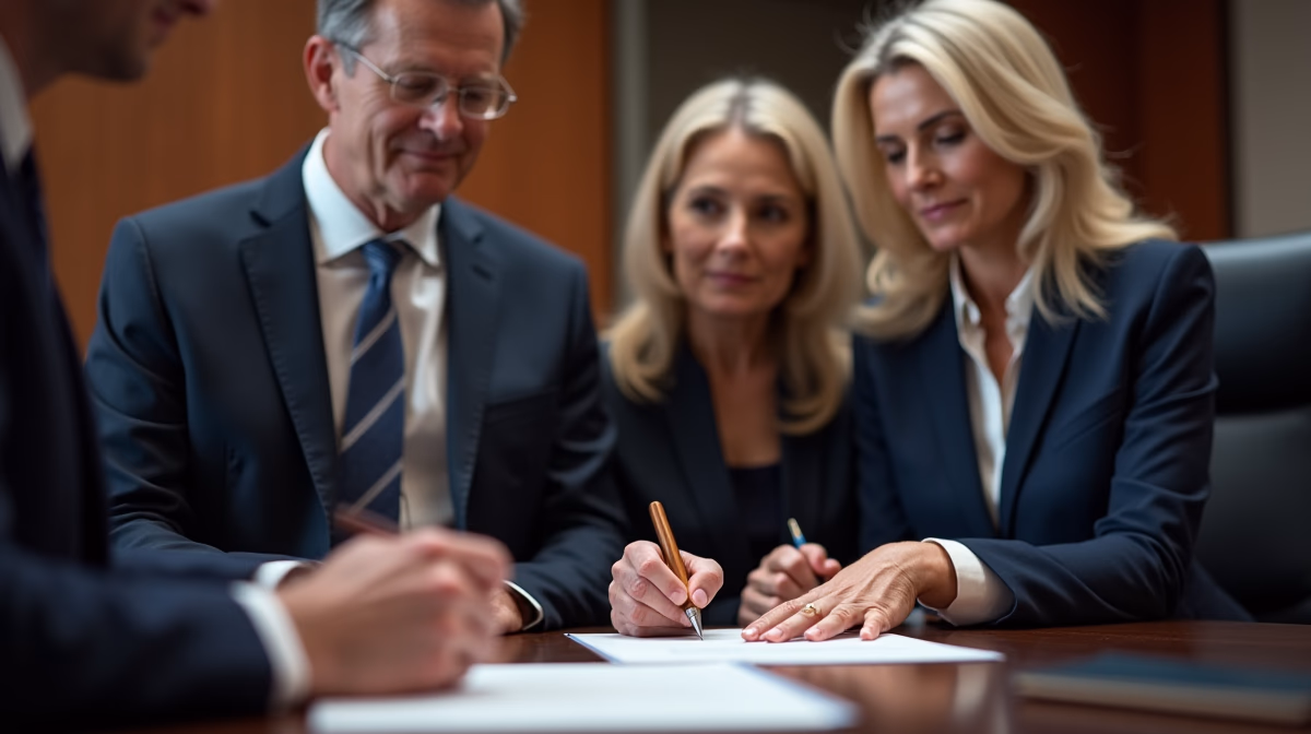 A California estate planning attorney is overseeing the attestation of a will alongside qualified third-party witnesses observing the signing in a modern law office discussing: Are electronic wills legally recognized everywhere