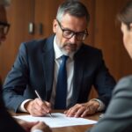 A California estate planning attorney is guiding the proper execution of estate planning documents with qualified third-party witnesses present in a modern law office discussing: Can a blind testator sign a will