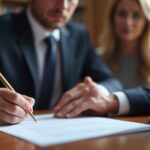 A California estate planning attorney is supervising the proper execution of estate planning documents alongside two disinterested witnesses observing the signing in a professional law office discussing: Can a physically disabled person sign a will