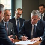 A Temecula estate planning attorney is guiding the formal execution of a will with two disinterested witnesses present in a professional law office discussing: Can a spouse of a beneficiary serve as a witness