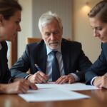 A Temecula estate planning attorney is present for the attestation of a will alongside qualified third-party witnesses observing the signing in a modern law office discussing: Can a will be admitted to probate without witnesses