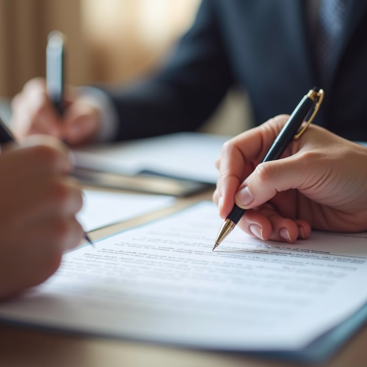 A Southern California estate planning attorney is guiding the proper execution of estate planning documents alongside two adult witnesses in attendance in a private law office discussing: Why are properly executed wills still challenged