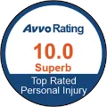 Avvo 10.0 Superb Top Rated Personal Injury Attorney rating for Richard Morse.