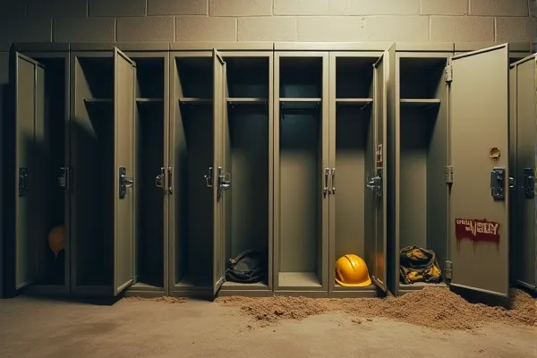 Abandoned work gear symbolizing a forced career change and loss of future earnings.