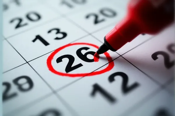 Calendar with a circled deadline illustrating the urgency of the Statute of Limitations.