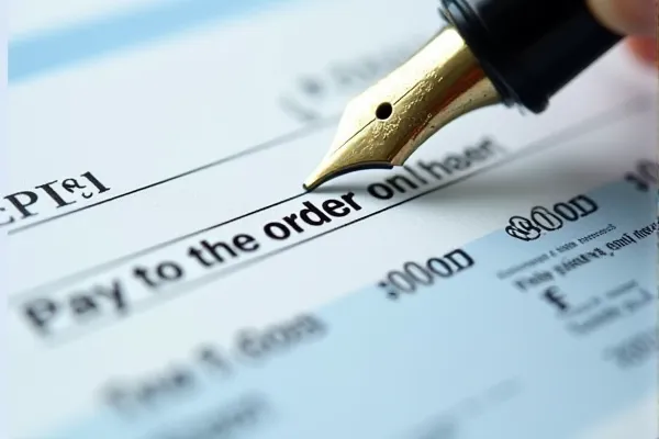 Signing a final settlement check for a personal injury claim.