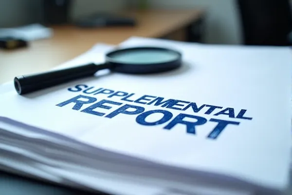 Supplemental police report filed to correct errors in the original traffic accident investigation.