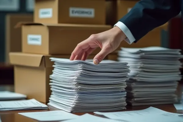 The legal discovery process involving the review of documents and evidence exchange.