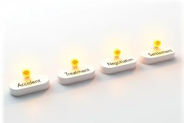 Timeline of a personal injury lawsuit in California.