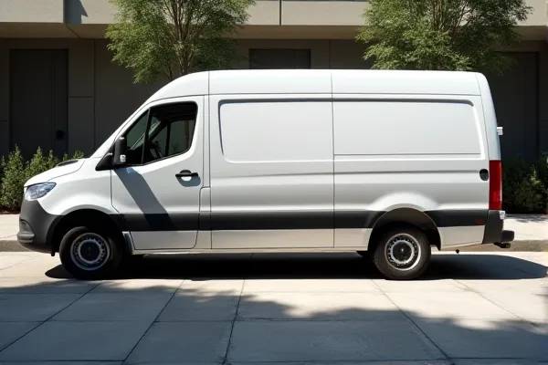 Unmarked commercial vehicle hiding corporate insurance liability.