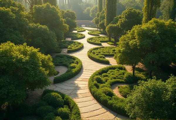 Aerial view of the geometric pathways in Balboa Park, representing the interconnected stages of business growth and succession planning.