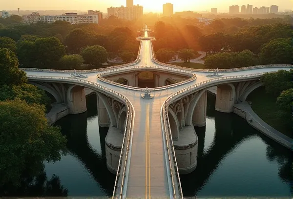 Concept 4-way intersection at Balboa Park in San Diego