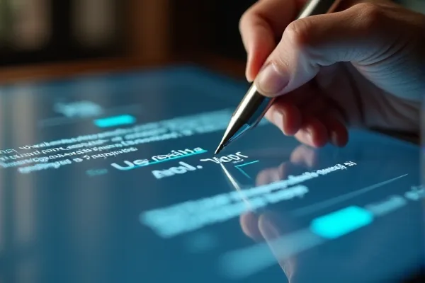A dignified and orderly representation of the professional oversight and digital security applied to the electronic Will signing process.