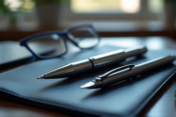 Two refined tools for documentation rest side-by-side in a space of quiet and focused administrative order.