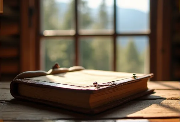 Vintage ledger in a Julian San Diego mountain setting representing a legacy-focused estate planning philosophy.