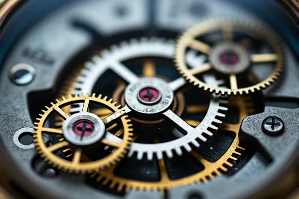 Complex and refined mechanical components operate in a state of absolute and unified precision.