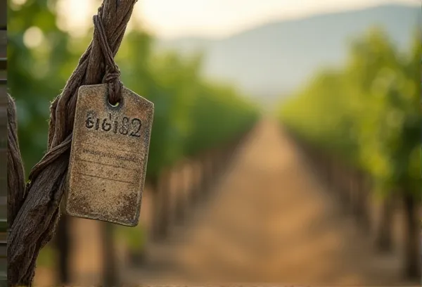 Detailed irrigation marking in an Escondido San Diego vineyard representing the individualized accuracy of an attorney-led estate plan.