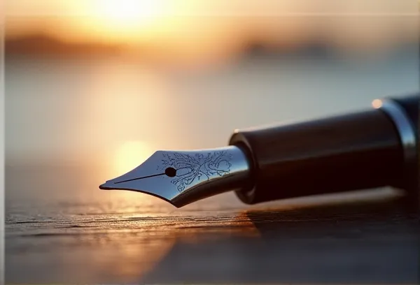 A platinum fountain pen and high-value asset spreadsheets on a professional desk with a blurred San Diego Bay background, symbolizing meticulous governance of luxury assets.